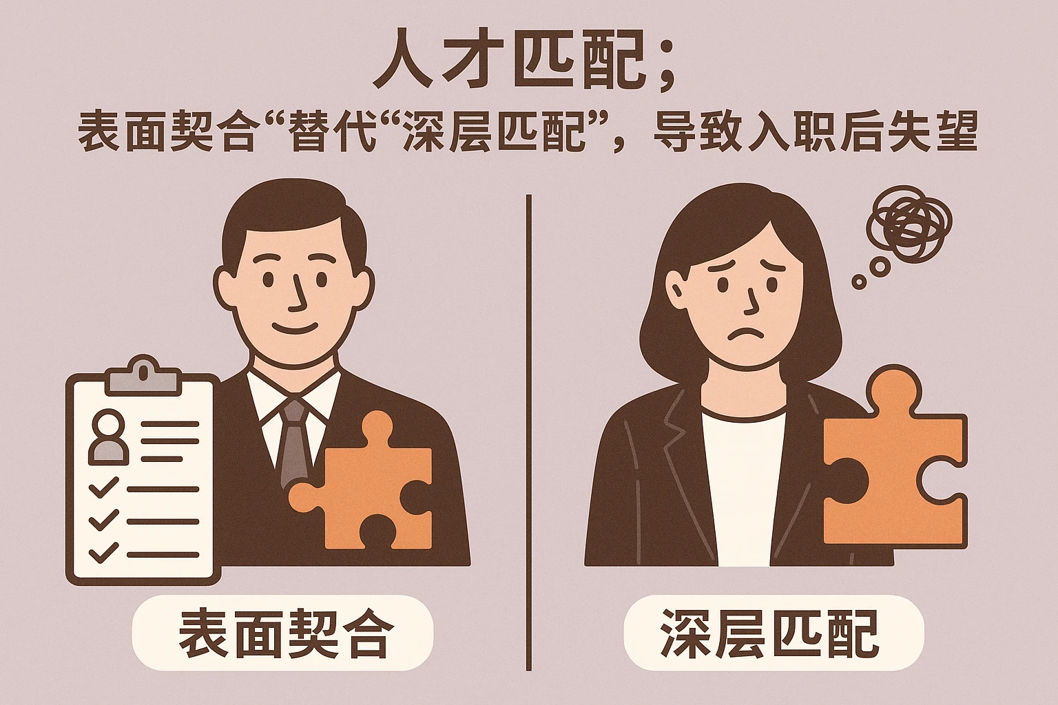 2. 人才匹配：“表面契合”替代“深层匹配”，导致入职后失望
