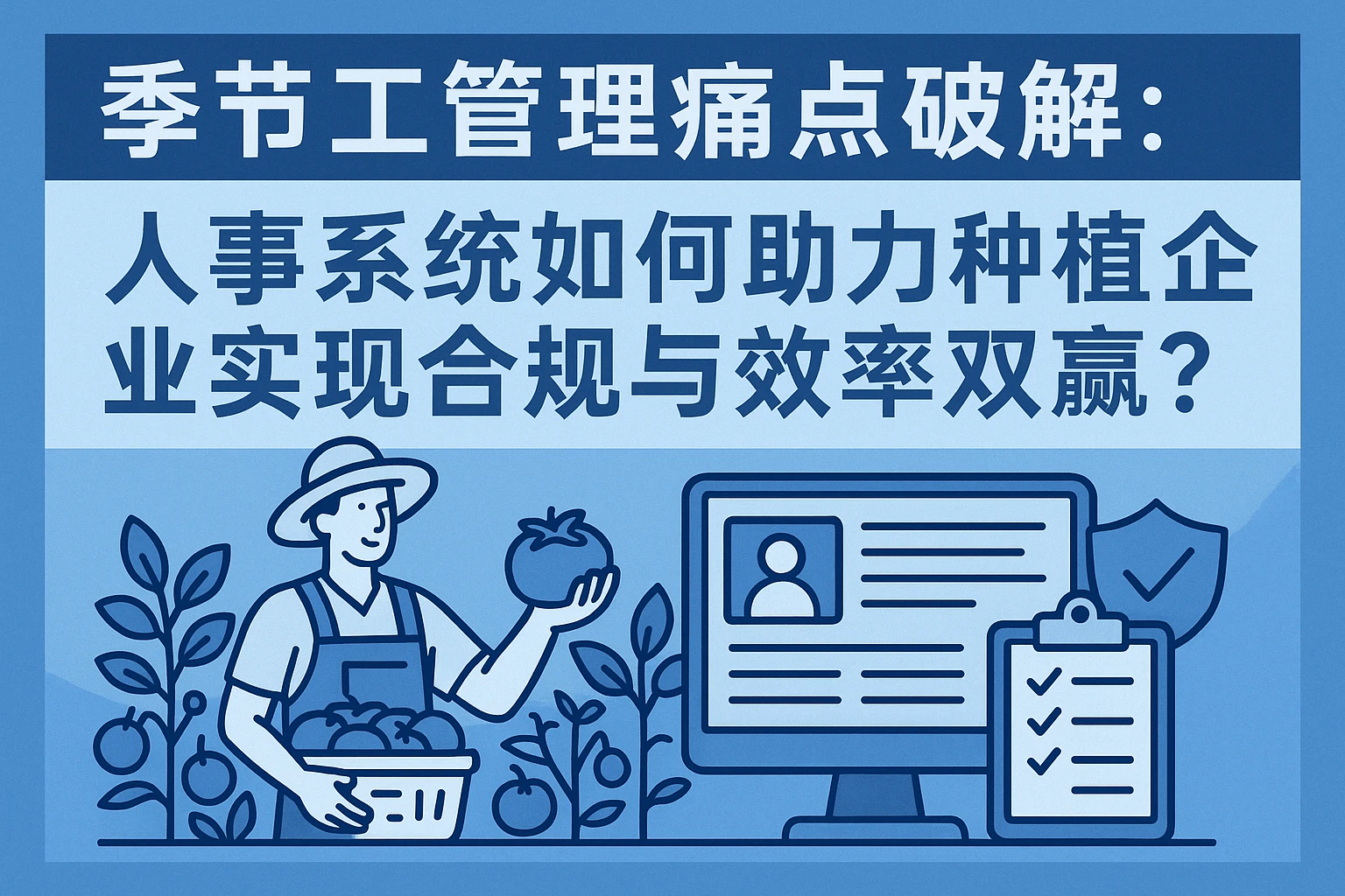 季节工管理痛点破解：人事系统如何助力种植企业实现合规与效率双赢？