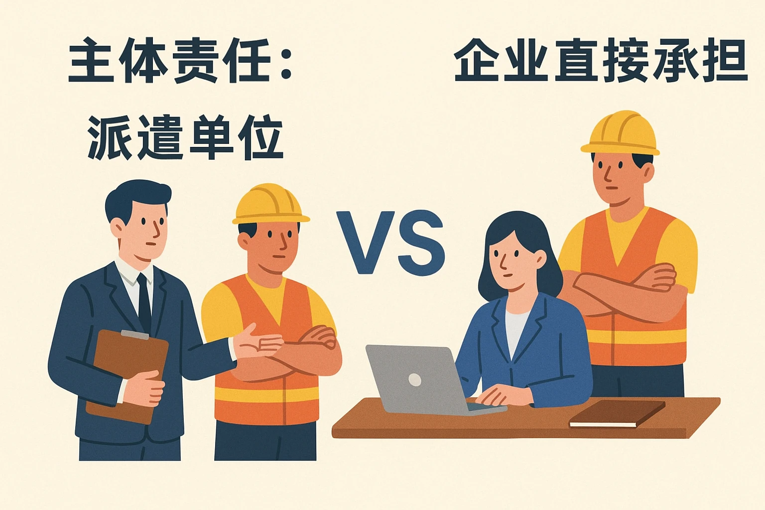 2. 主体责任：派遣单位vs企业直接承担