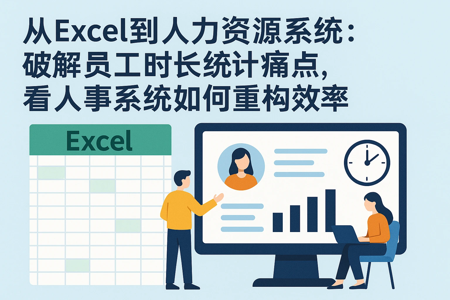 从Excel到人力资源系统：破解员工时长统计痛点，看人事系统如何重构效率