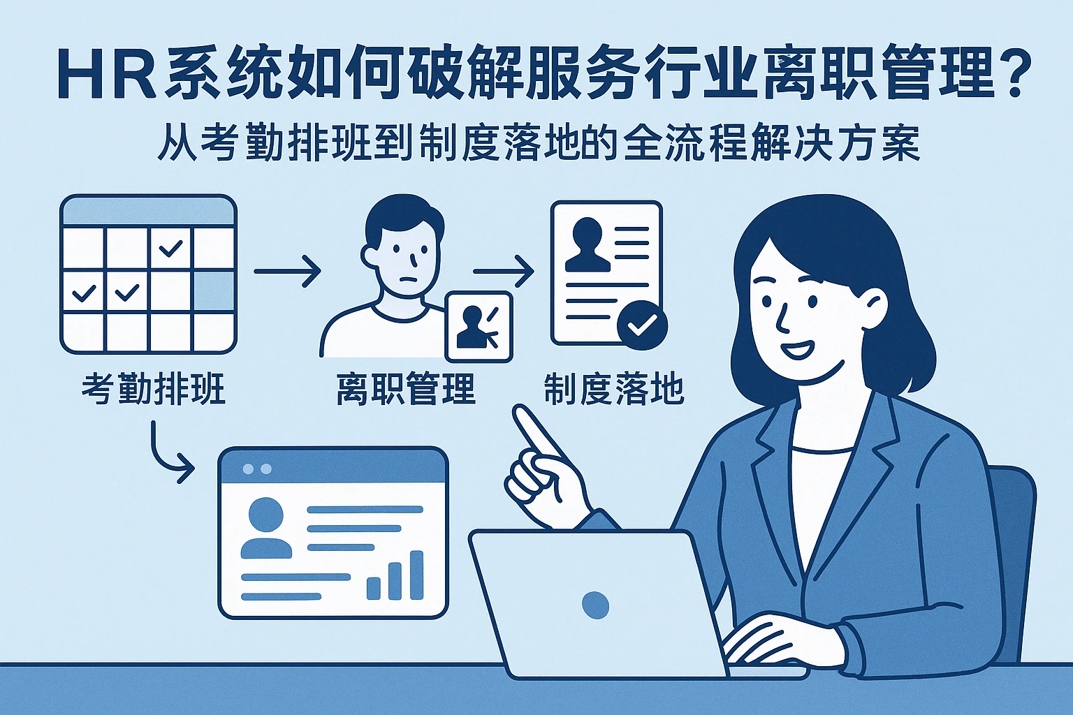 HR系统如何破解服务行业离职管理困局?从考勤排班到制度落地的全流程解决方案