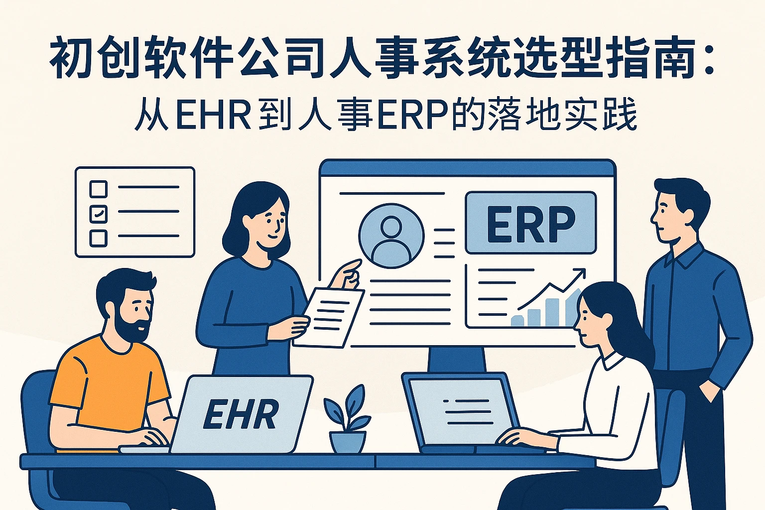初创软件公司人事系统选型指南：从ehr到人事ERP的落地实践