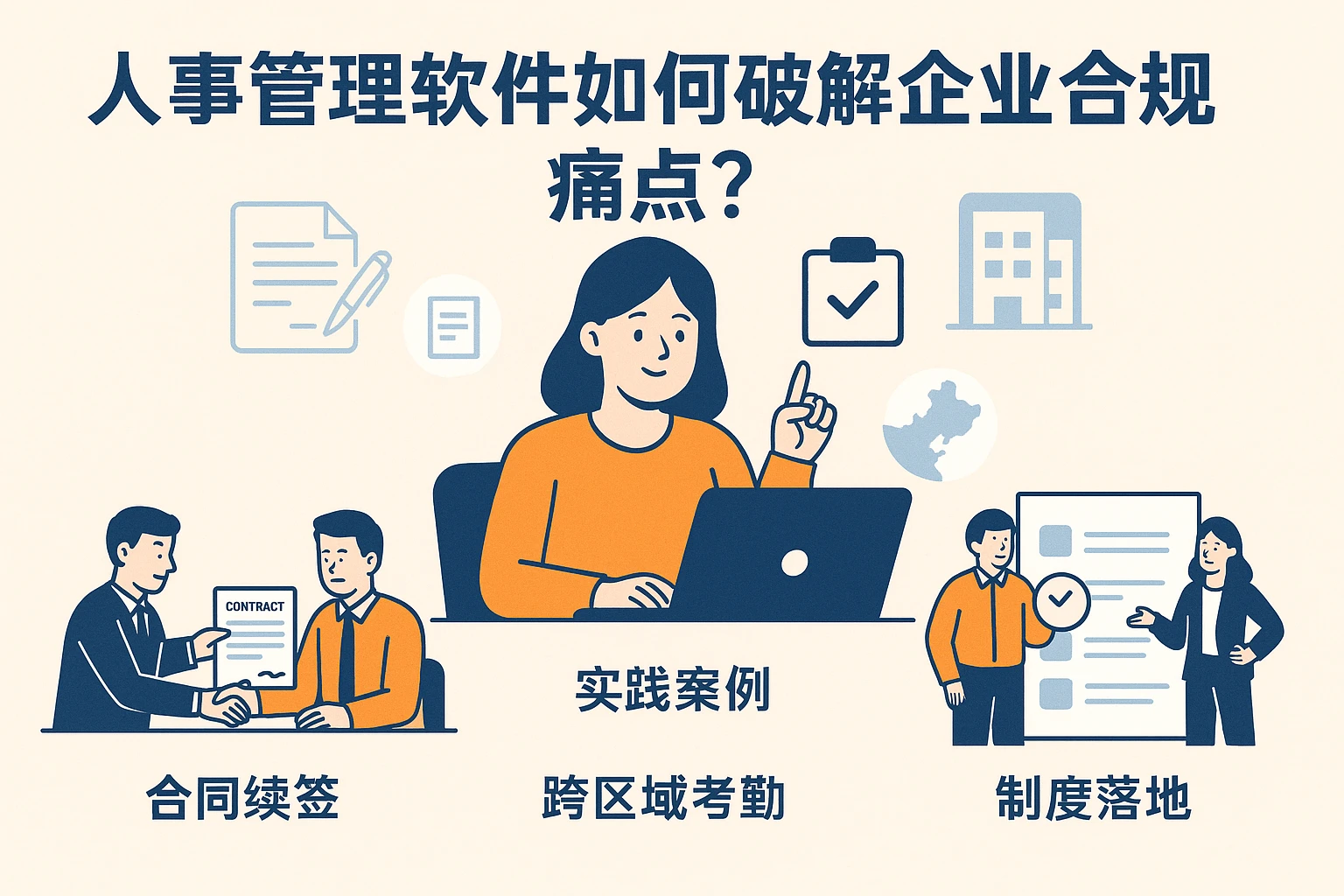 人事管理软件如何破解企业合规痛点？从合同续签、跨区域考勤到制度落地的实践案例