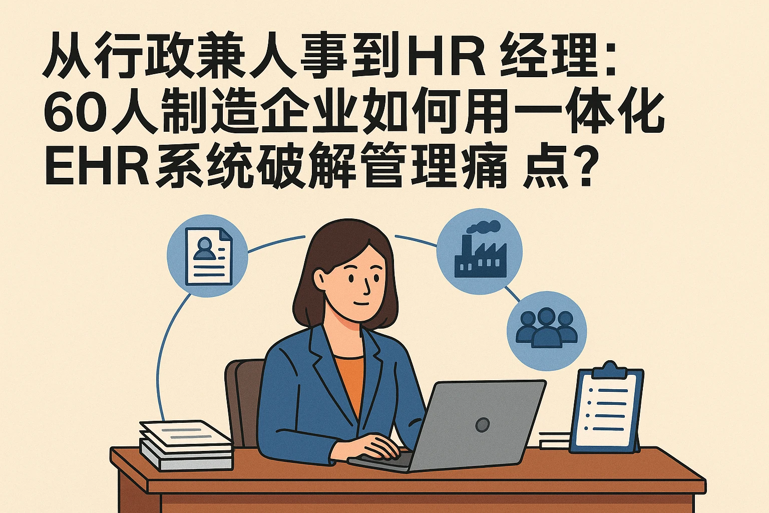 从行政兼人事到HR经理：60人制造企业如何用一体化EHR系统破解管理痛点？