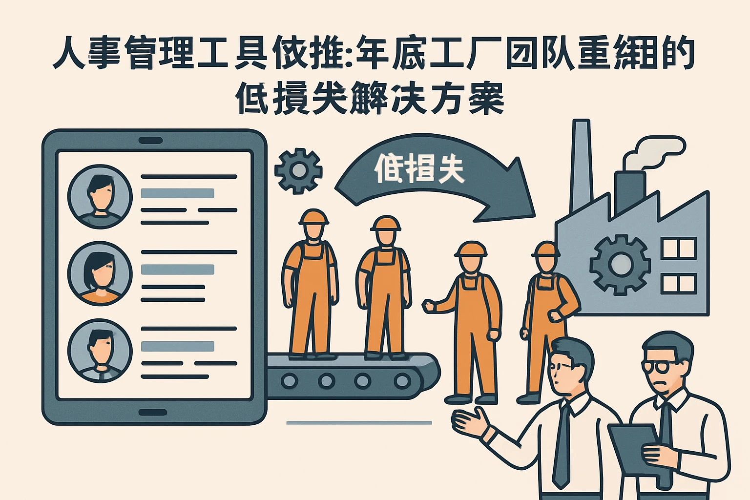 依托人事管理工具：年底工厂团队重组的低损失解决方案