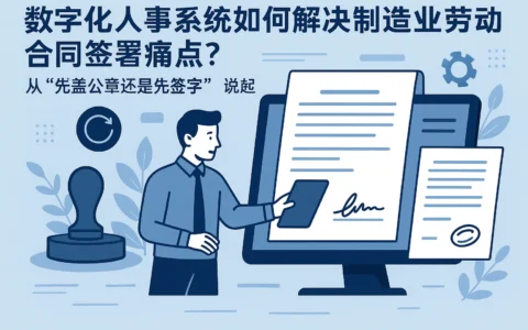 数字化人事系统如何解决制造业劳动合同签署痛点?从“先盖公章还是先签字”说起