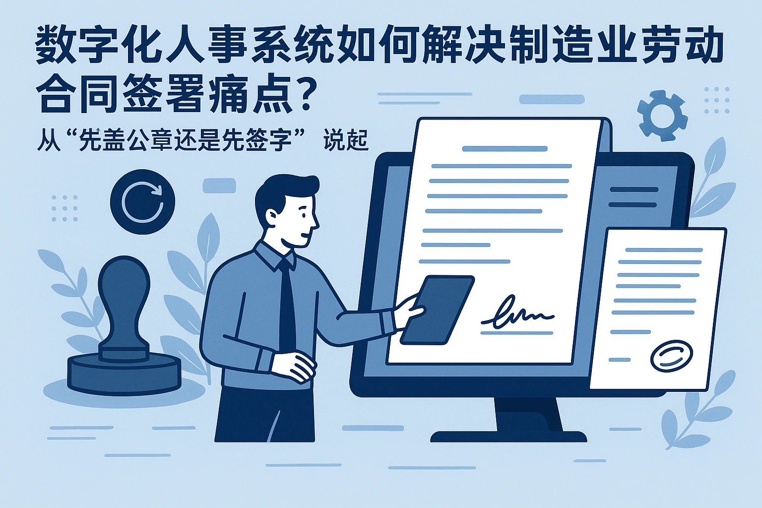 数字化人事系统如何解决制造业劳动合同签署痛点？从“先盖公章还是先签字”说起