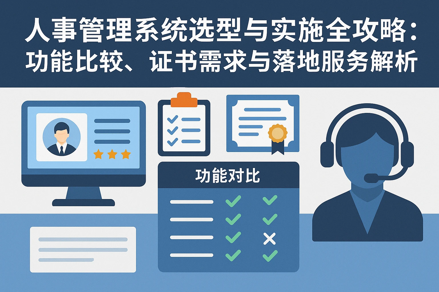 人事管理系统选型与实施全攻略：功能比较、证书需求与落地服务解析