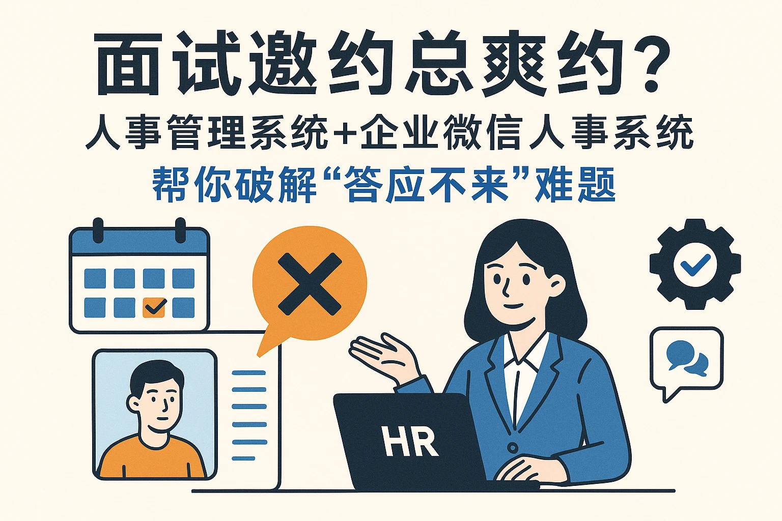 面试邀约总爽约？人事管理系统+企业微信人事系统帮你破解“答应不来”难题
