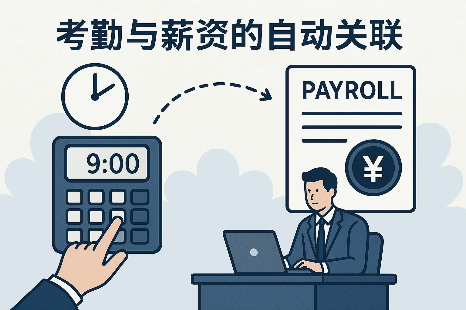1. 考勤与薪资的自动关联
