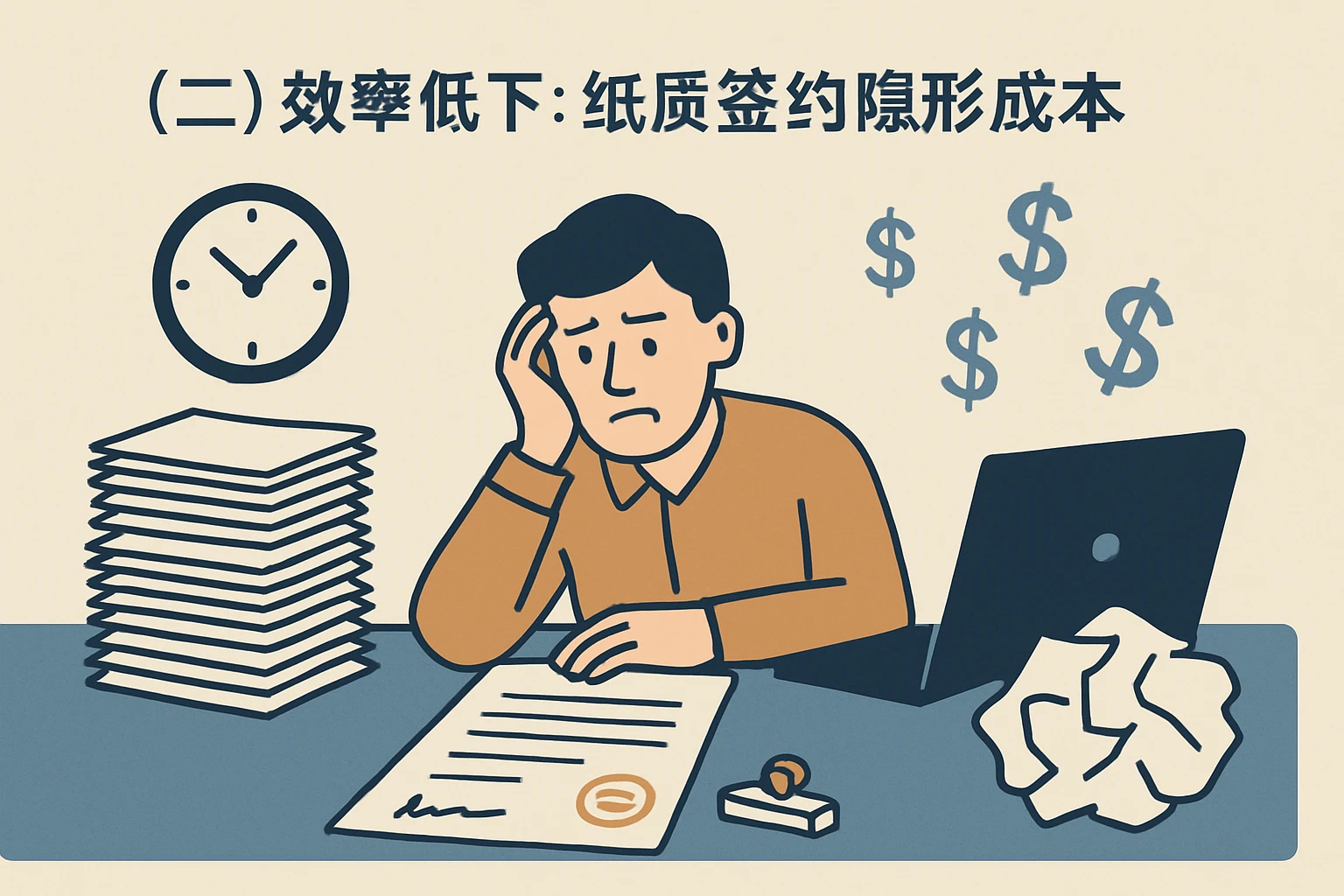 （二）效率低下：纸质签约的隐形成本