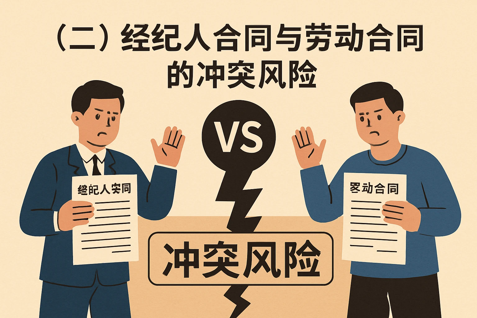 （二）经纪人合同与劳动合同的冲突风险