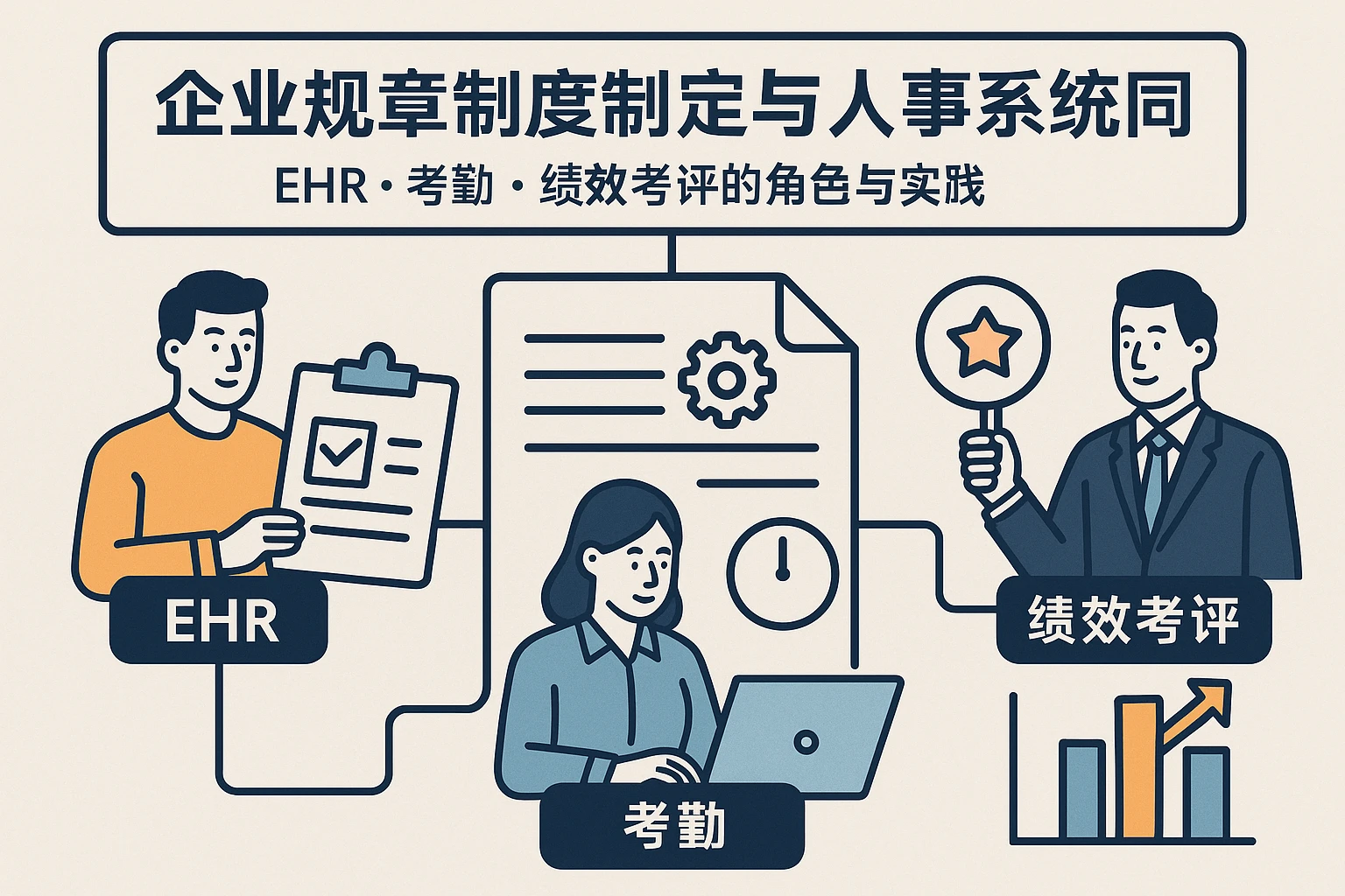 企业规章制度制定与人事系统协同：EHR、考勤、绩效考评的角色与实践