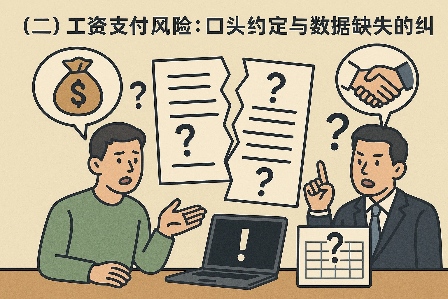 （二）工资支付风险：口头约定与数据缺失的纠纷