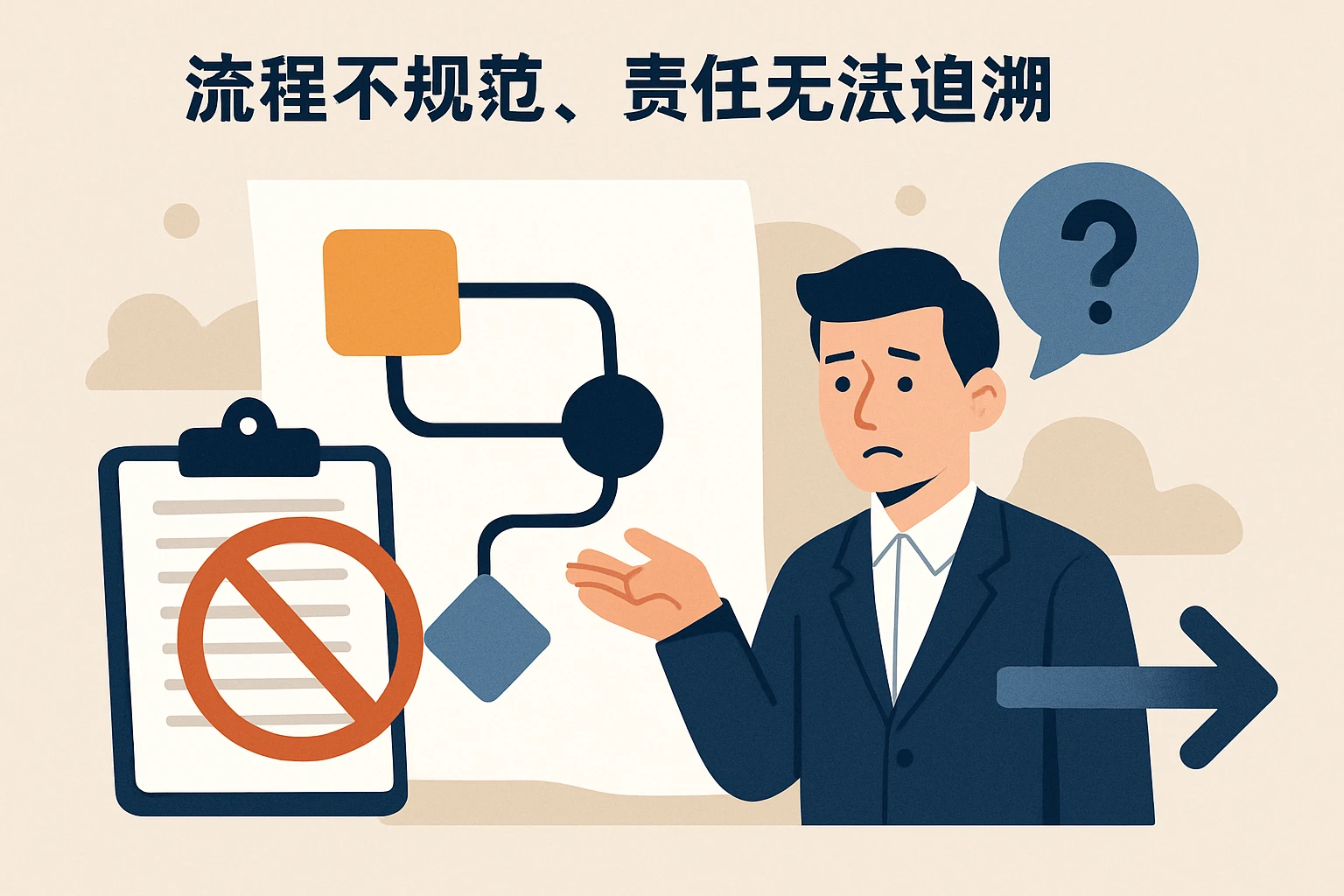 2. 流程不规范，责任无法追溯