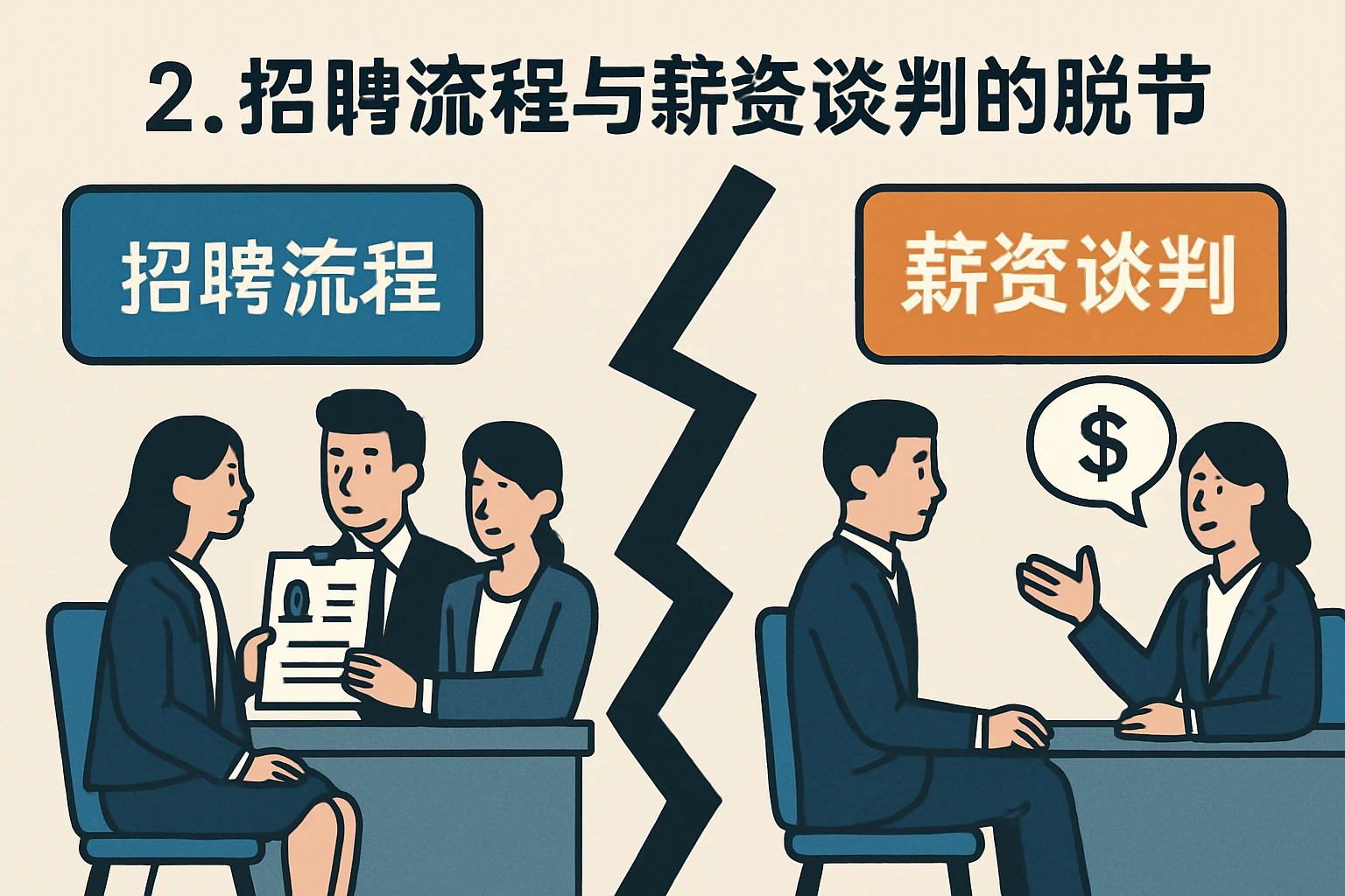 2. 招聘流程与薪资谈判的脱节