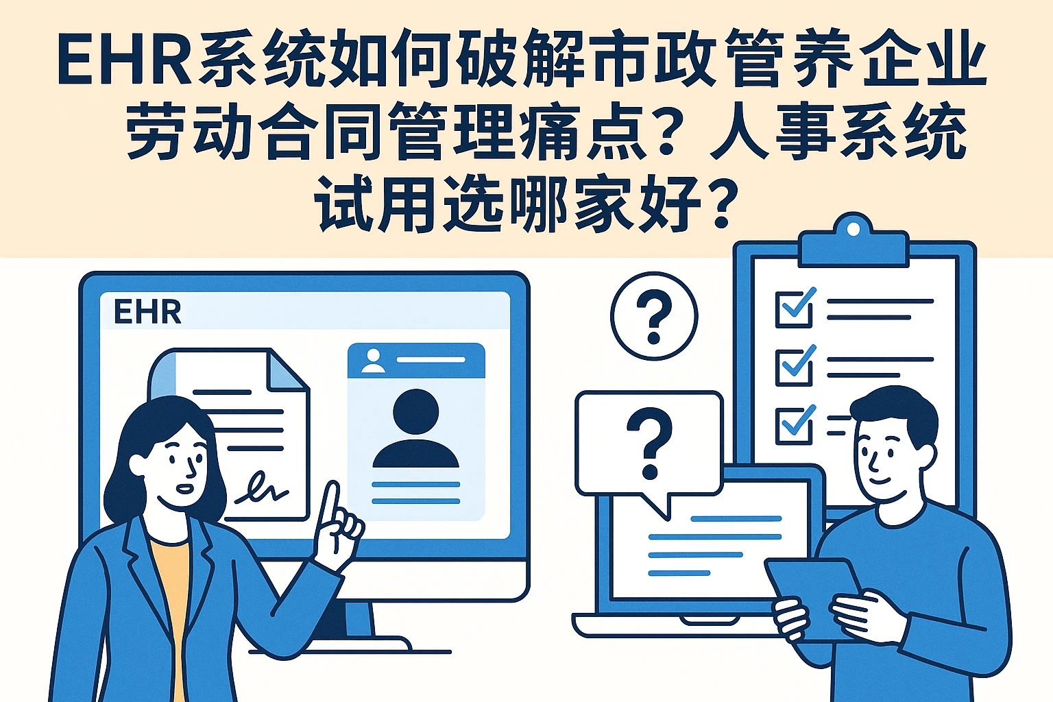 EHR系统如何破解市政管养企业劳动合同管理痛点？人事系统试用选哪家好？