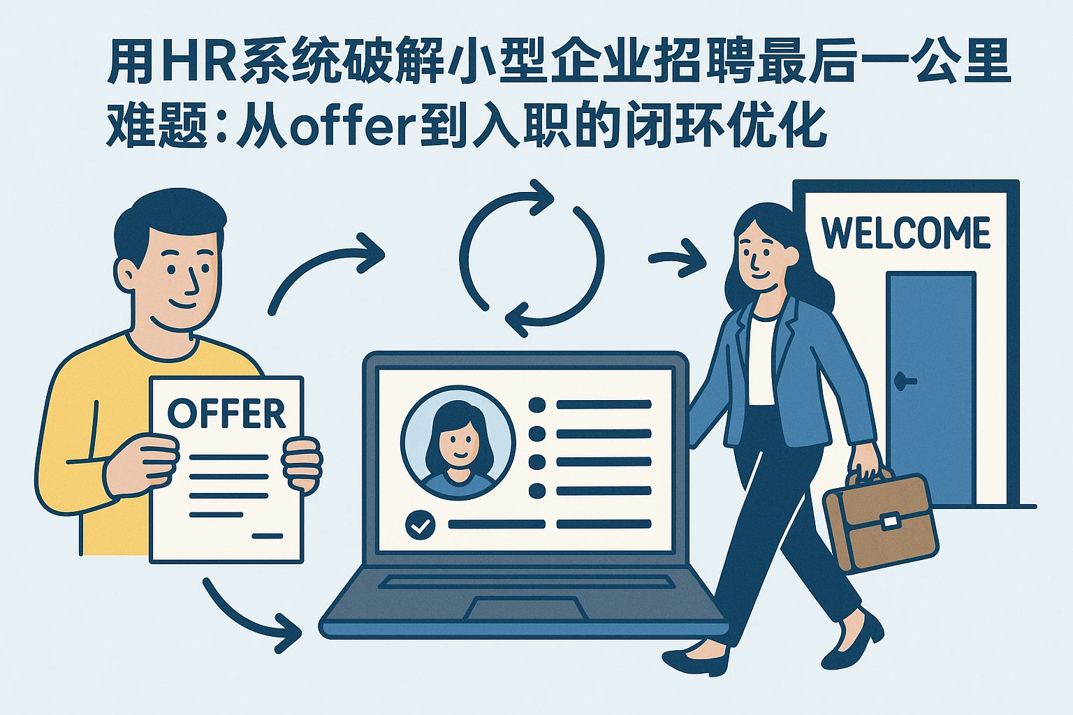 用HR系统破解小型企业招聘最后一公里难题：从offer到入职的闭环优化