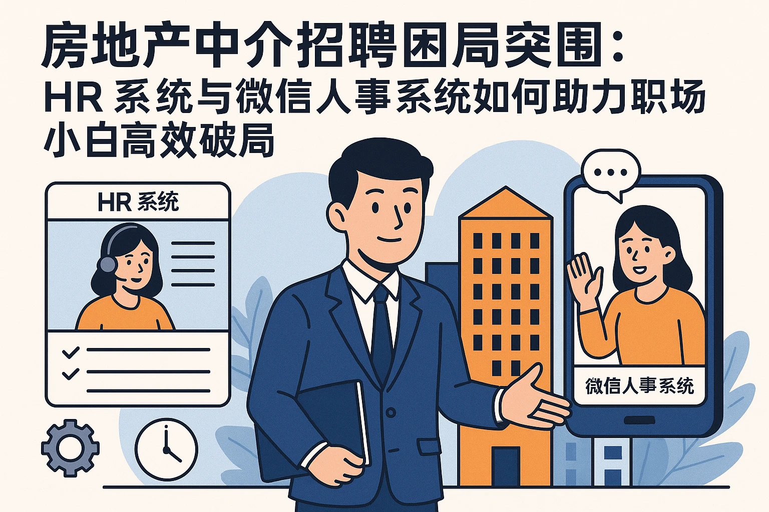 房地产中介招聘困局突围：HR系统与微信人事系统如何助力职场小白高效破局