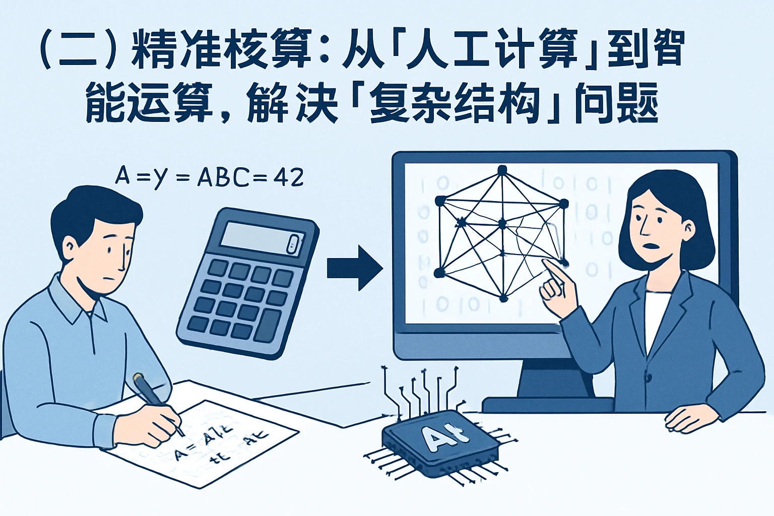 （二）精准核算：从“人工计算”到“智能运算”，解决“复杂结构”问题