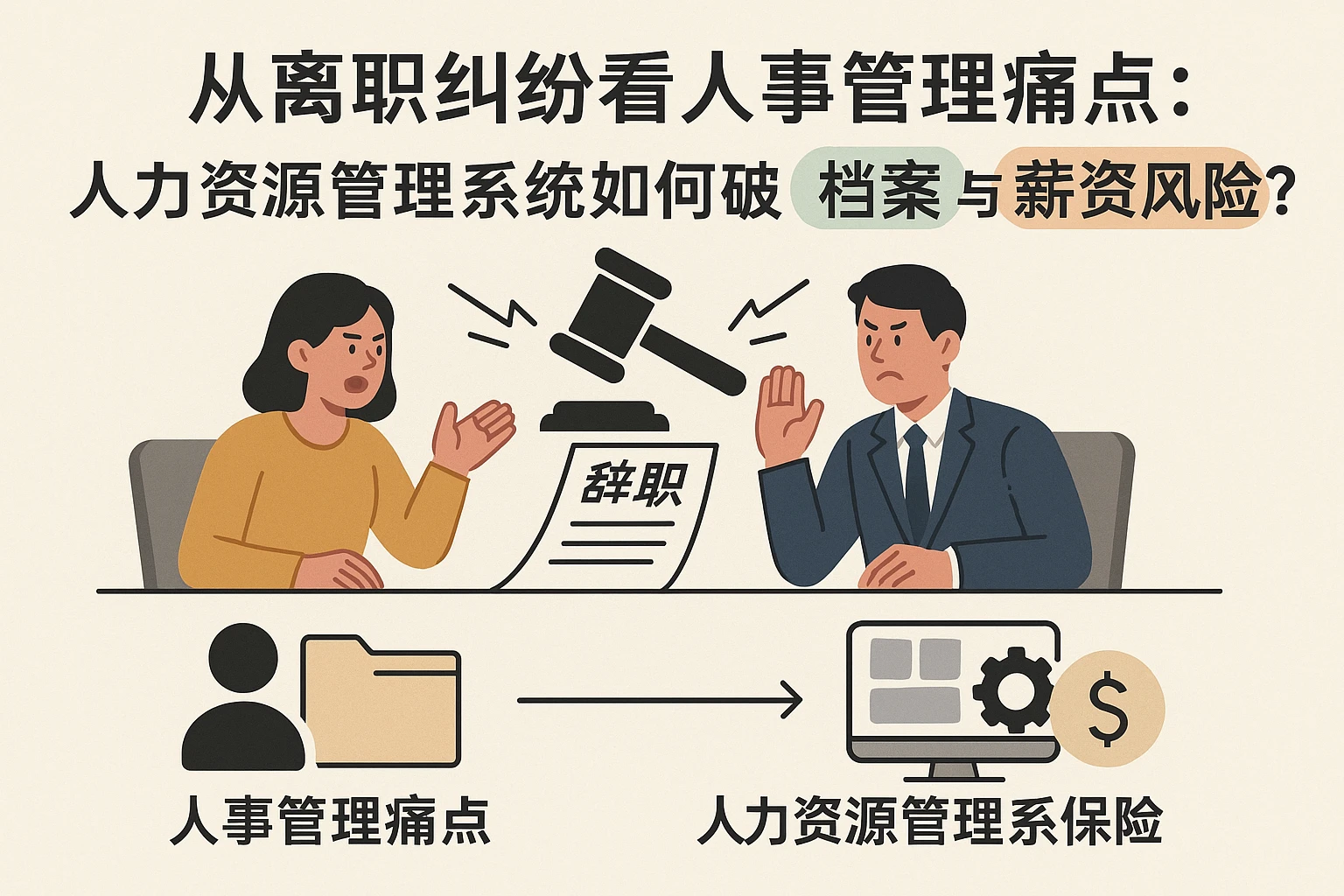 从离职纠纷看人事管理痛点：人力资源管理系统如何破解档案与薪资风险？