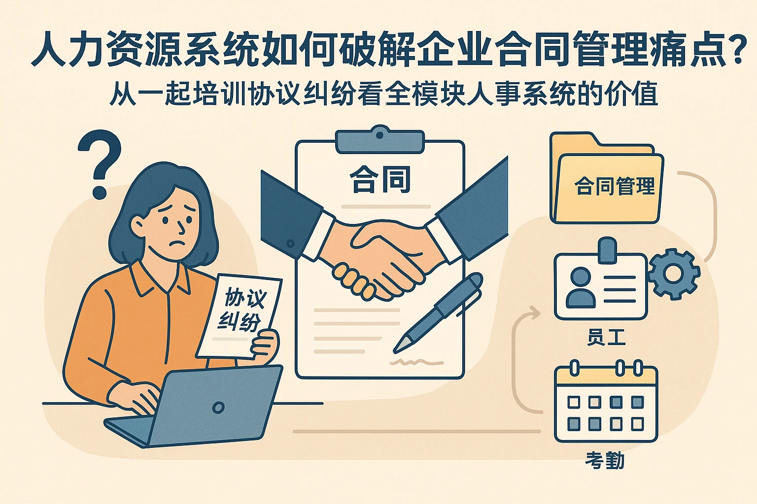 人力资源系统如何破解企业合同管理痛点？从一起培训协议纠纷看全模块人事系统的价值