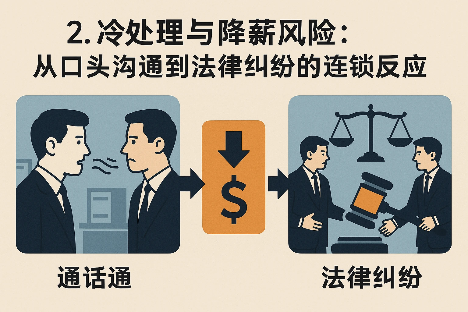 2. 冷处理与降薪风险：从口头沟通到法律纠纷的连锁反应