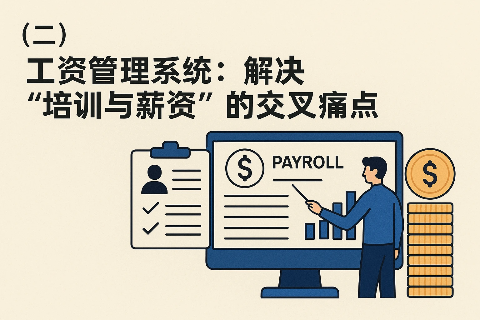 （二）工资管理系统：解决“培训与薪资”的交叉痛点