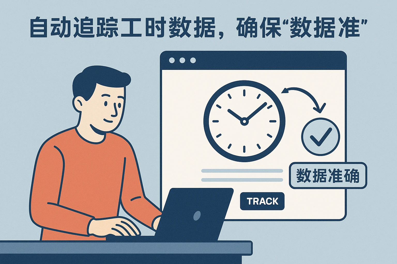2. 自动追踪工时数据，确保“数据准确”