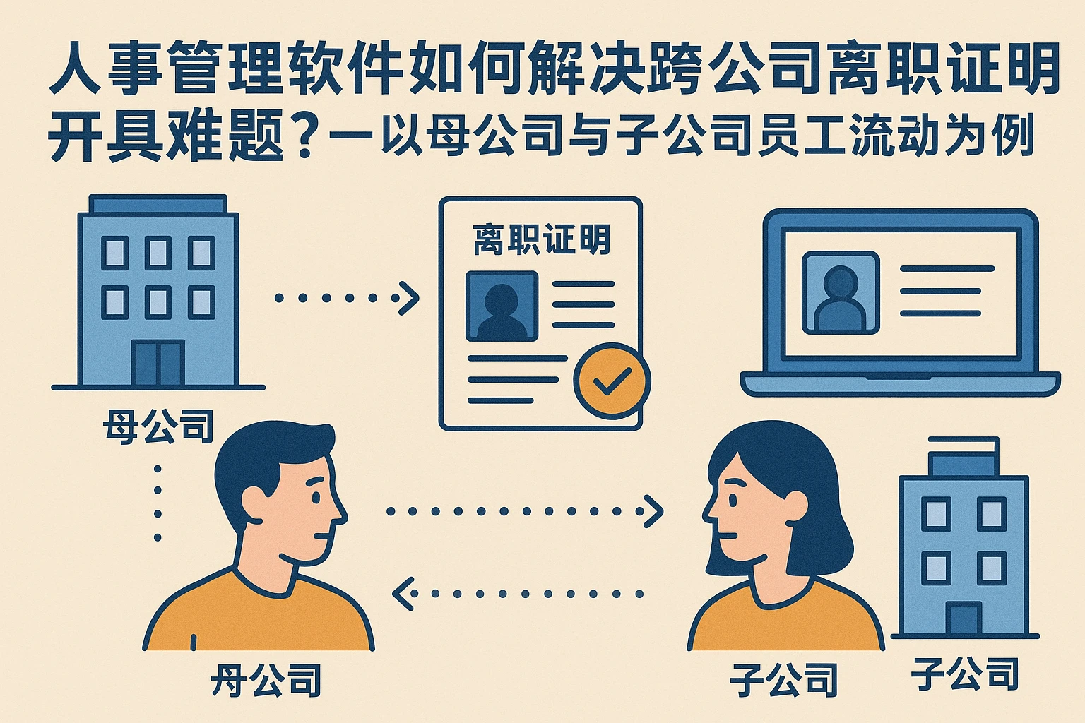 人事管理软件如何解决跨公司离职证明开具难题？——以母公司与子公司员工流动为例