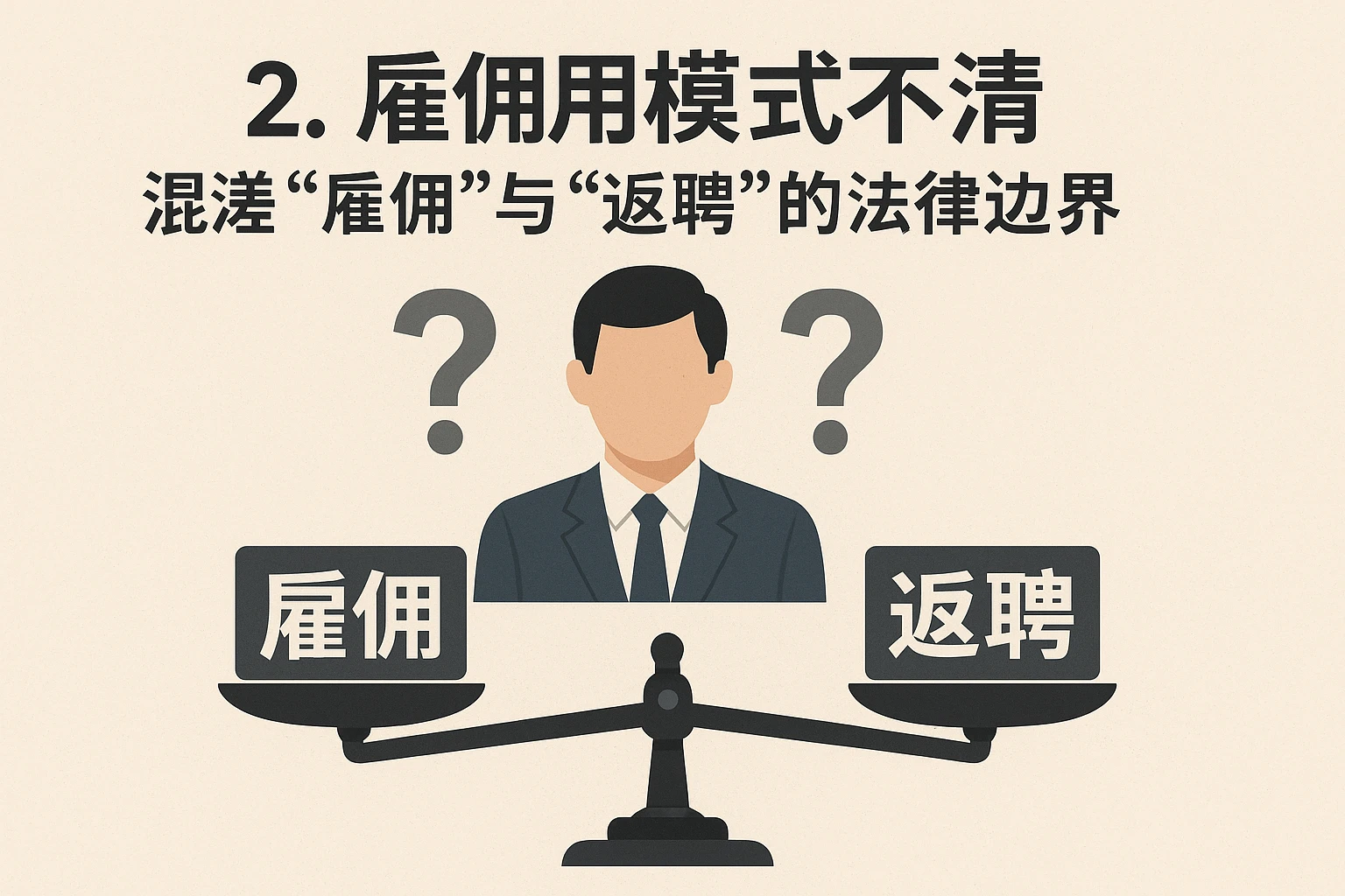 2. 雇佣模式不清：混淆“雇佣”与“返聘”的法律边界