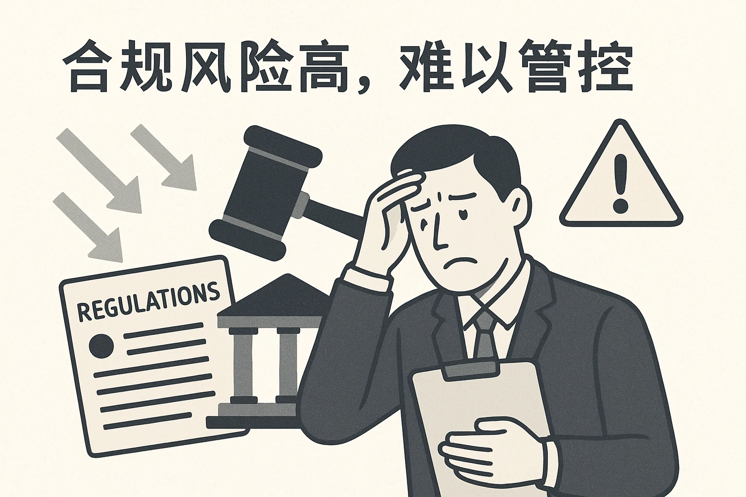 2. 合规风险高，难以管控