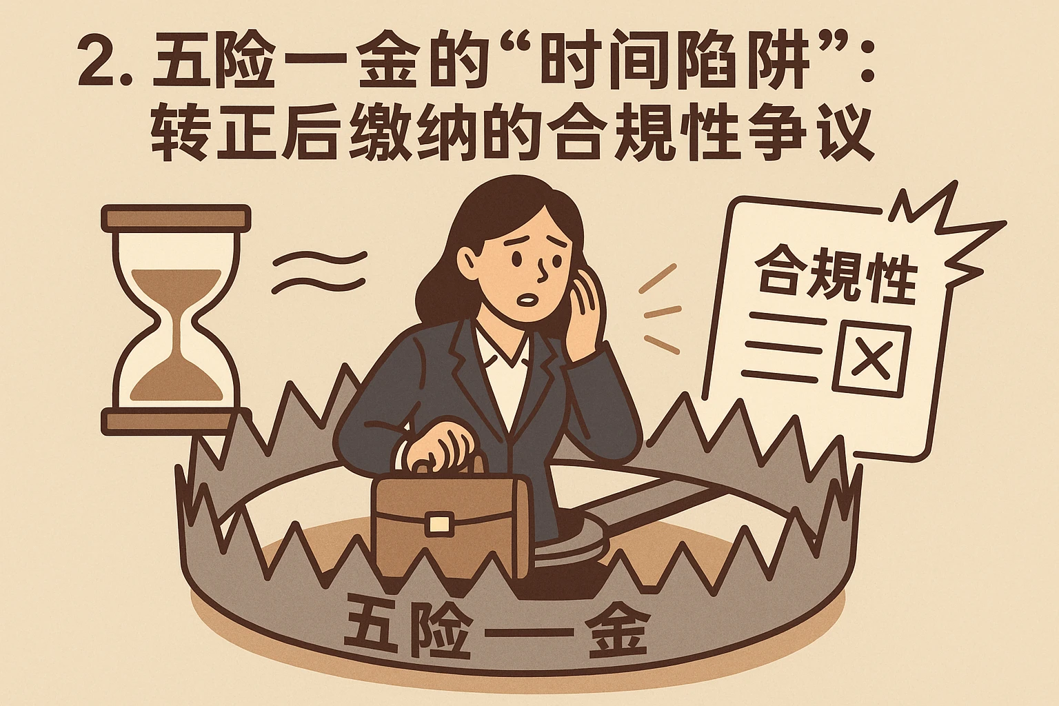 2. 五险一金的“时间陷阱”：转正后缴纳的合规性争议
