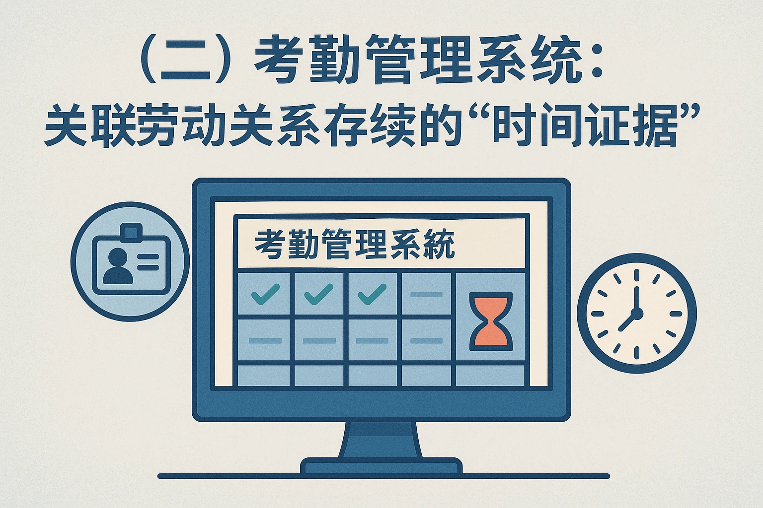 （二）考勤管理系统：关联劳动关系存续的“时间证据”