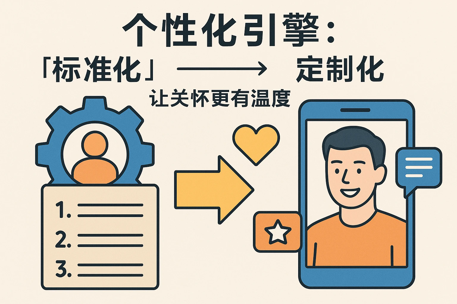 2. 个性化引擎：从“标准化”到“定制化”，让关怀更有温度