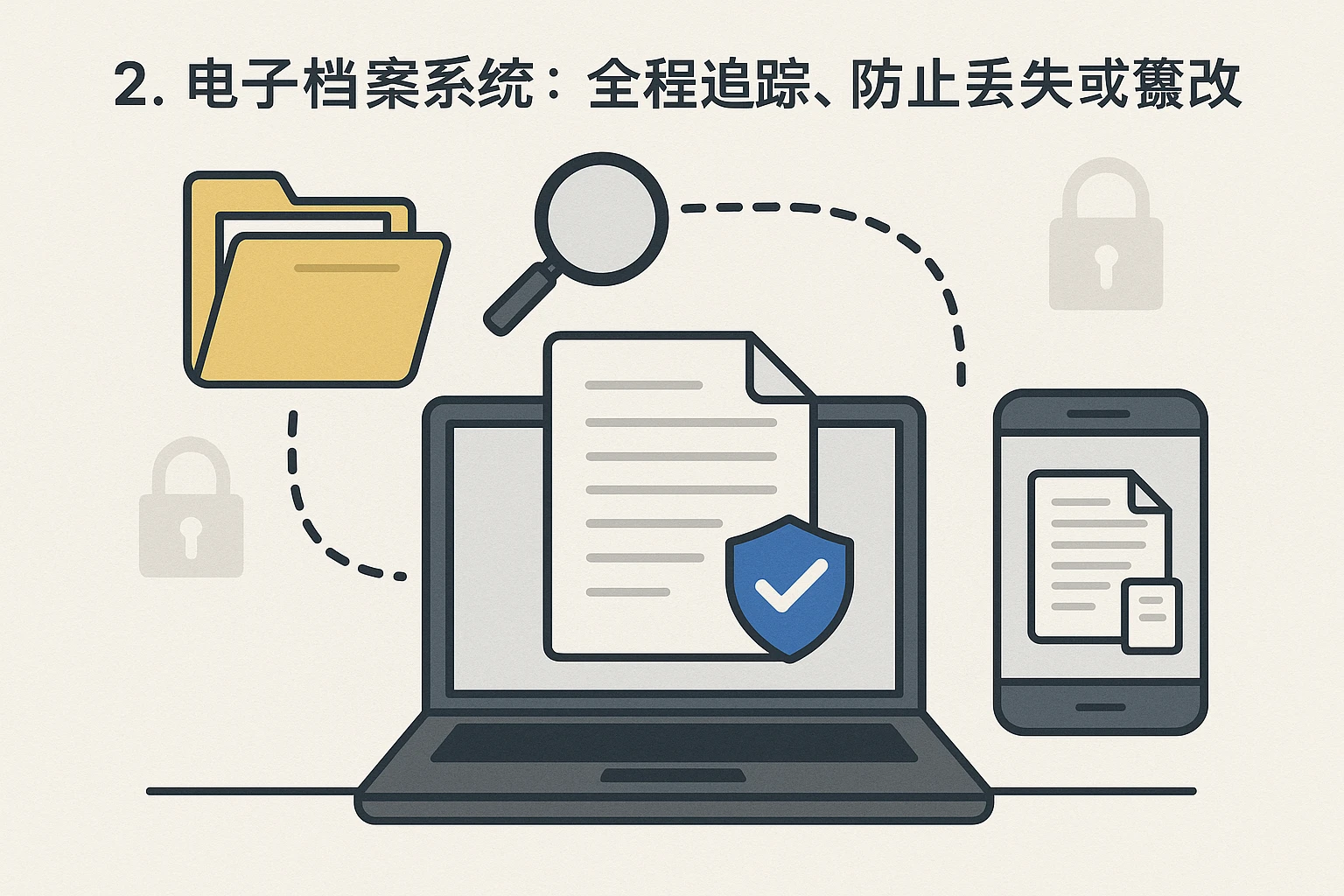 2. 电子档案系统：全程追踪，防止丢失或篡改