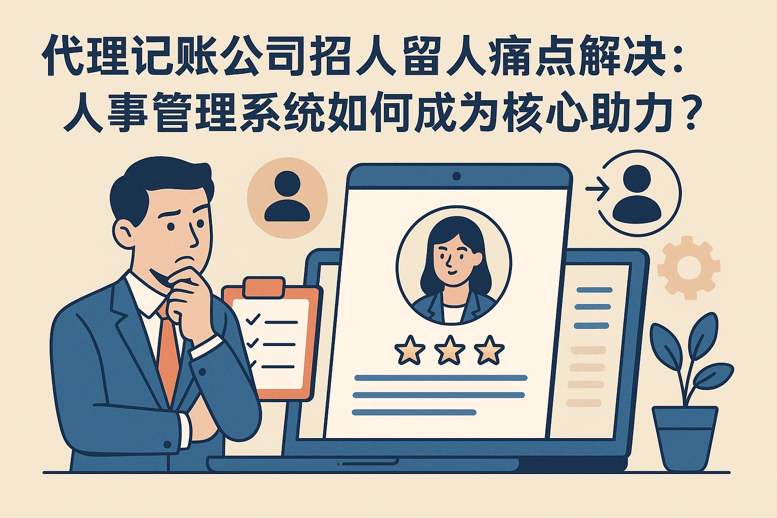 代理记账公司招人留人痛点解决：人事管理系统如何成为核心助力？