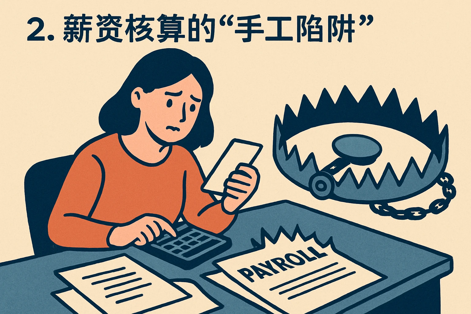 2. 薪资核算的“手工陷阱”