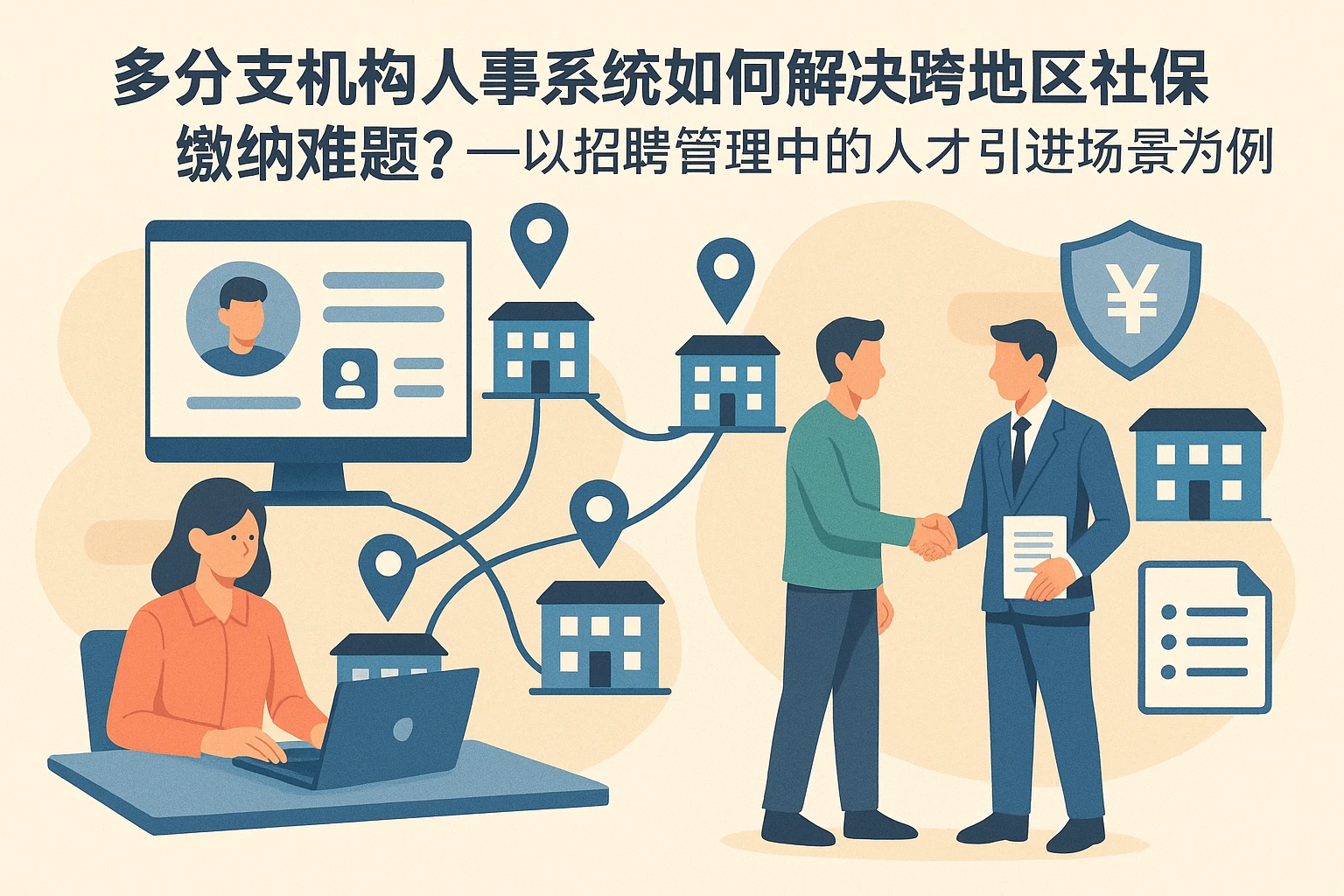 多分支机构人事系统如何解决跨地区社保缴纳难题？——以招聘管理中的人才引进场景为例