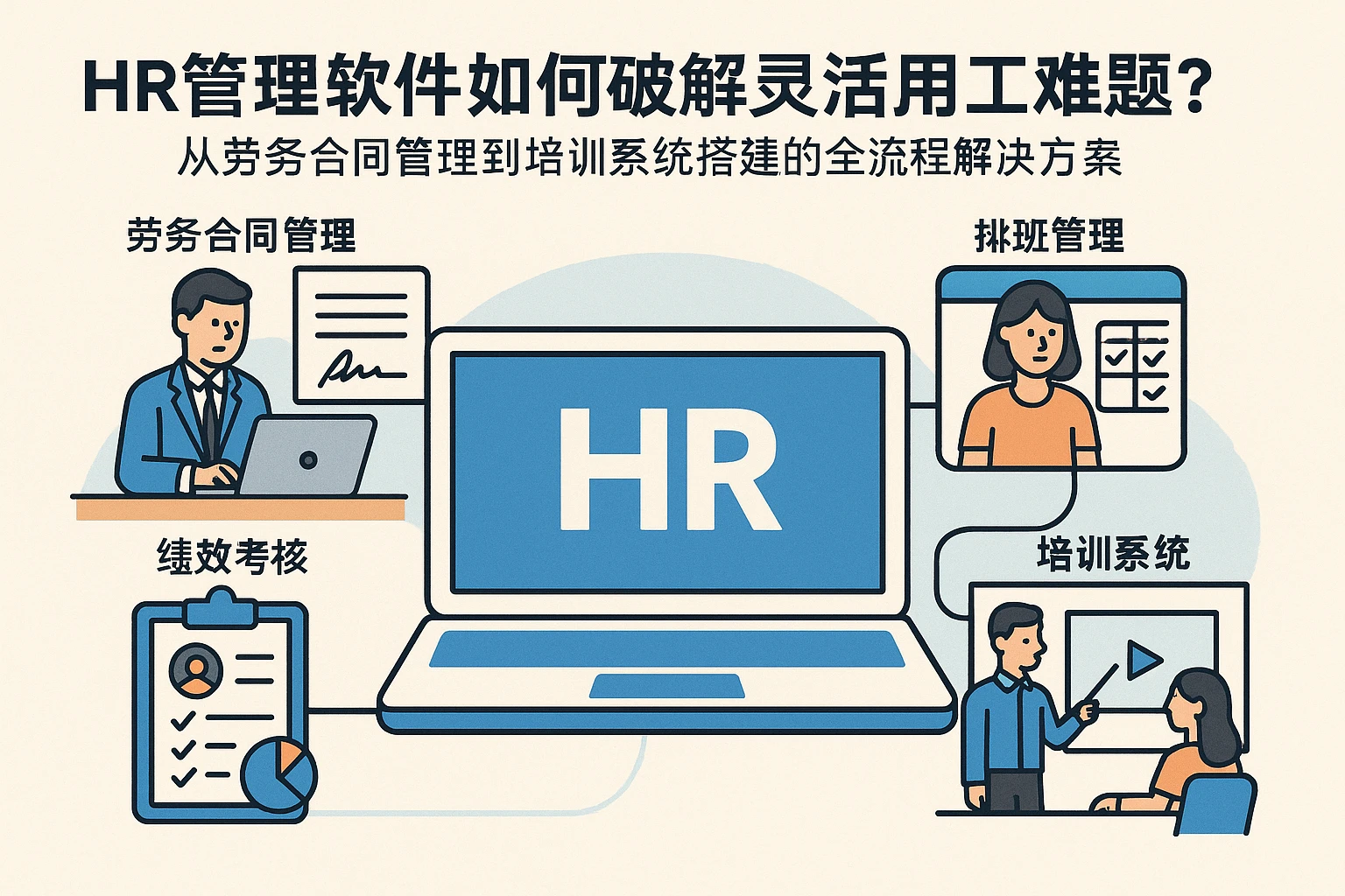 HR管理软件如何破解灵活用工难题？从劳务合同管理到培训系统搭建的全流程解决方案