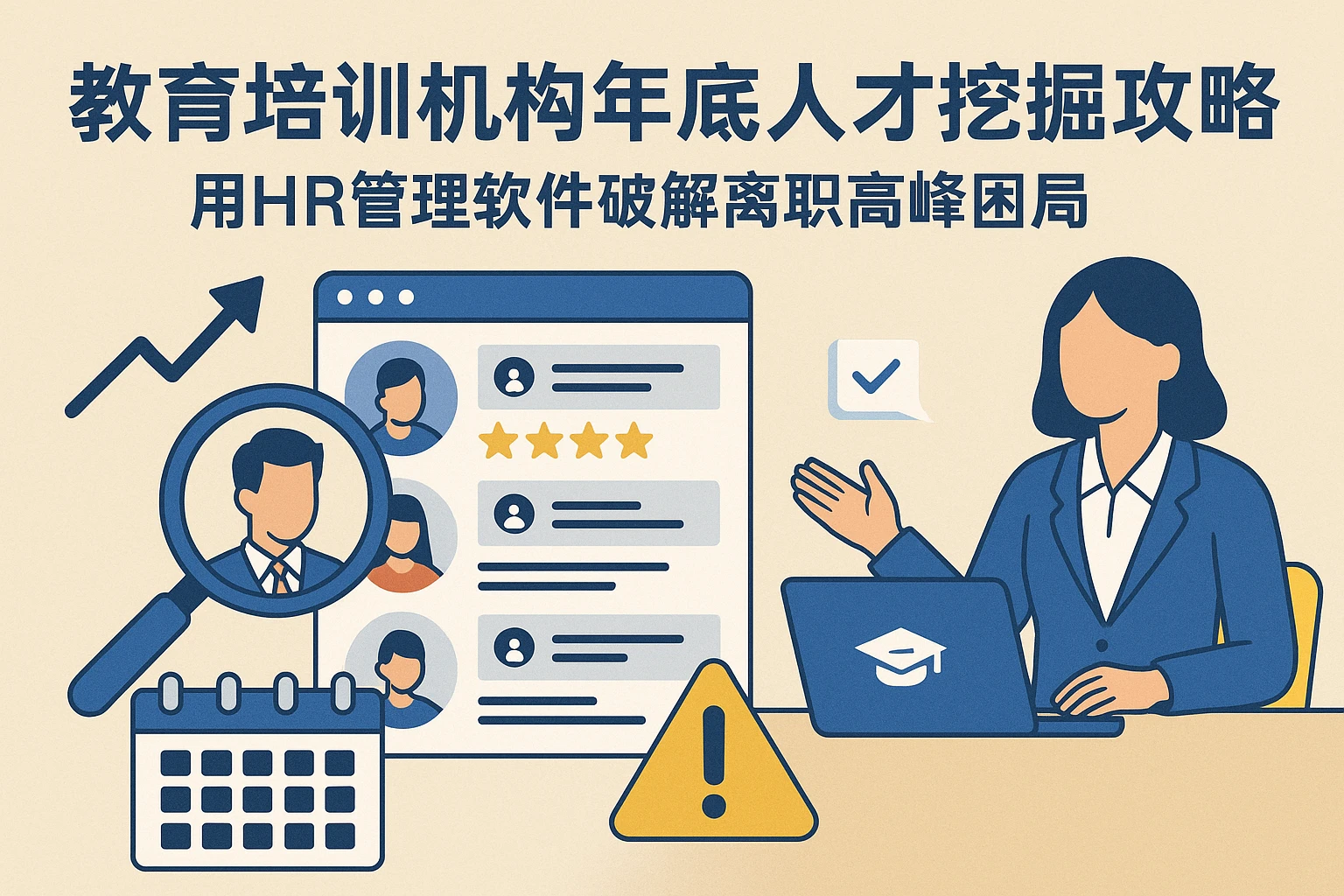 教育培训机构年底人才挖掘攻略：用HR管理软件破解离职高峰困局