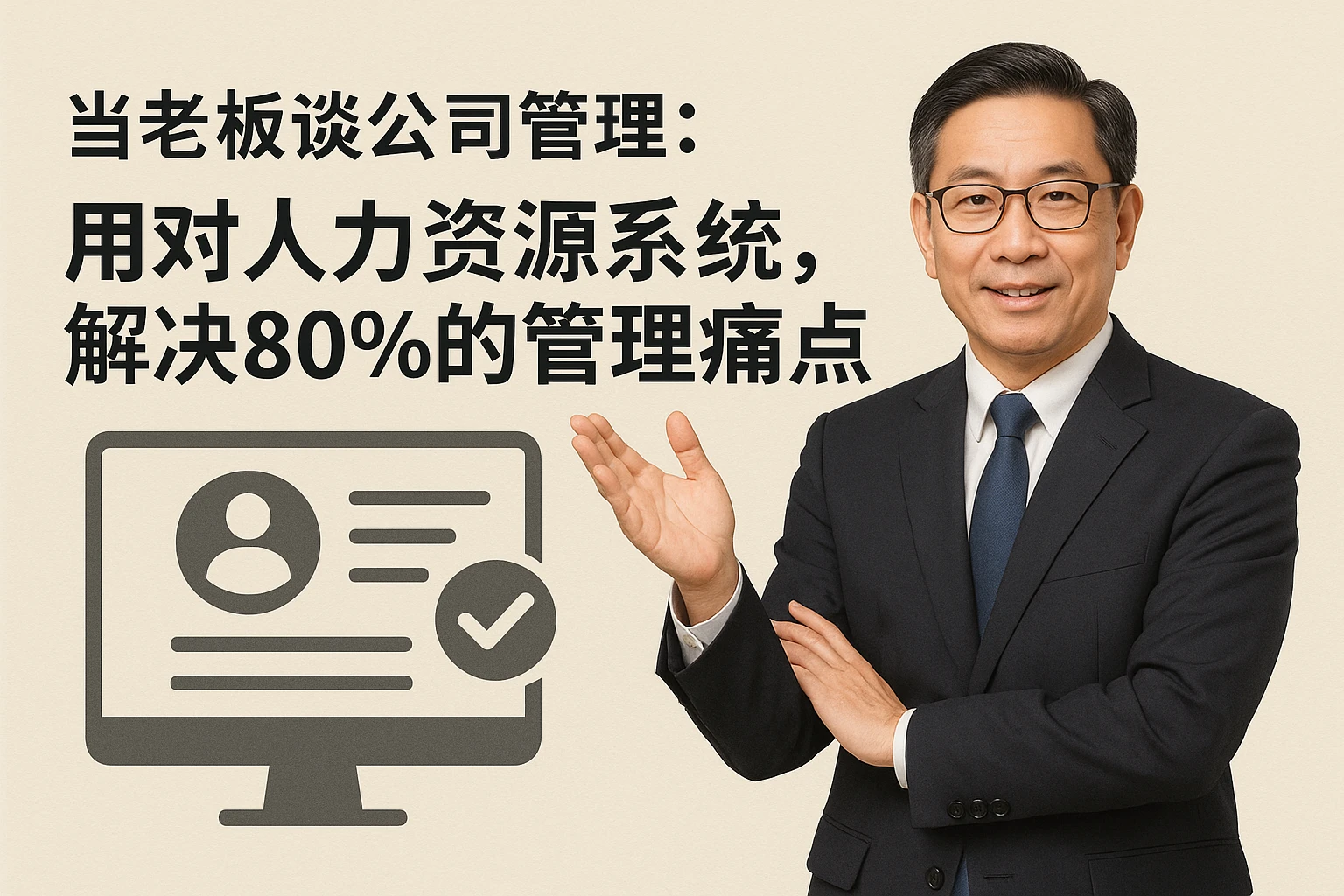 当老板谈公司管理：用对人力资源系统，解决80%的管理痛点