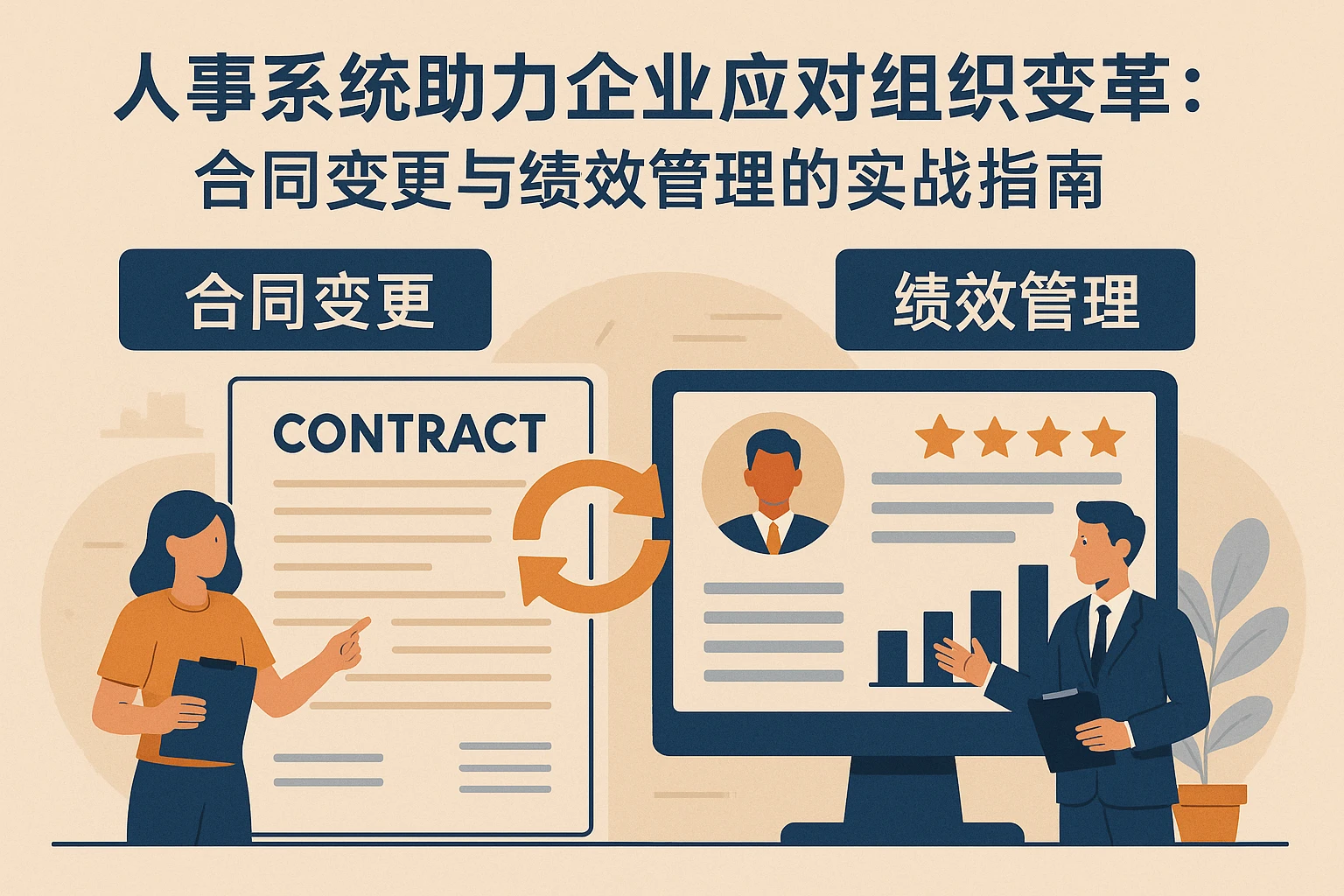 人事系统助力企业应对组织变革：合同变更与绩效管理的实战指南