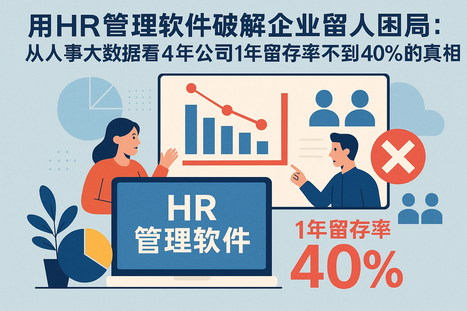 用HR管理软件破解企业留人困局：从人事大数据看4年公司1年留存率不到40%的真相