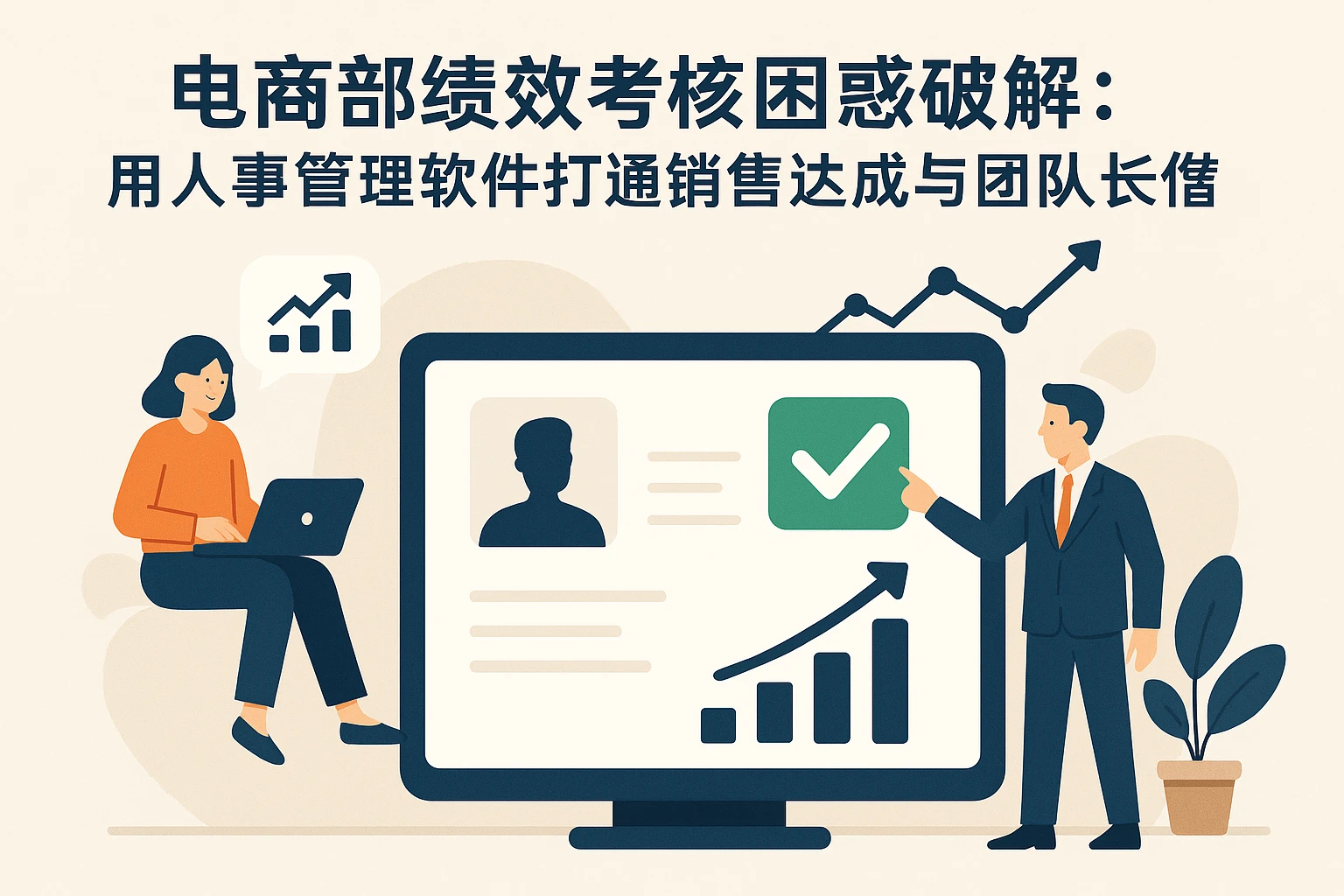 电商部绩效考核困惑破解：用人事管理软件打通销售达成与团队成长的平衡