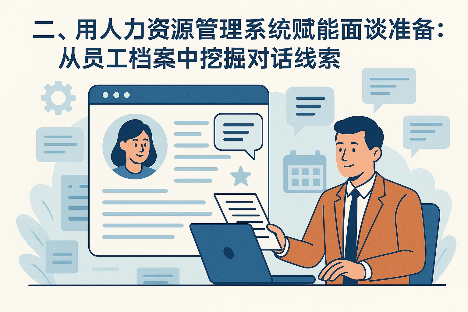 二、用人力资源管理系统赋能面谈准备：从员工档案中挖掘对话线索