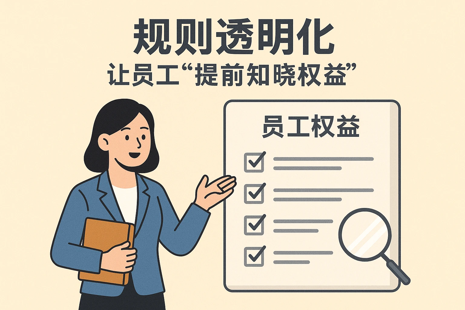 2. 规则透明化：让员工“提前知晓权益”