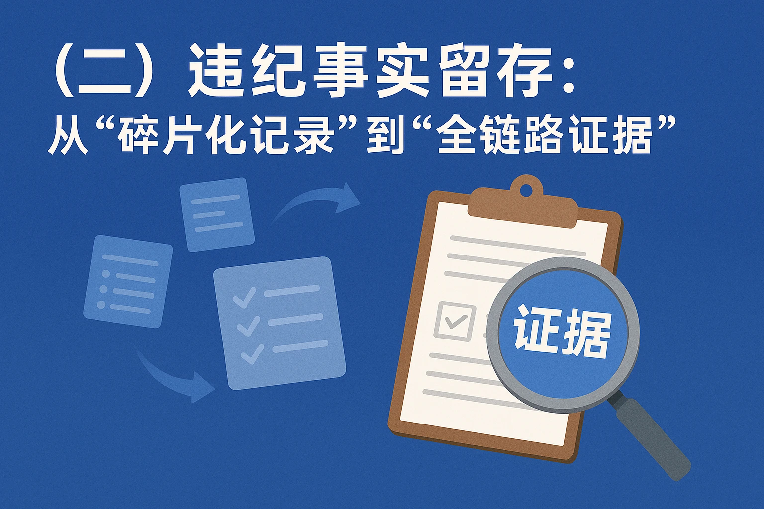 （二）违纪事实留存：从“碎片化记录”到“全链路证据”