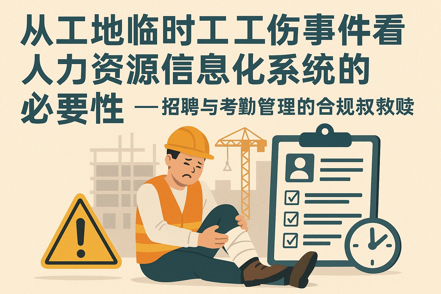 从工地临时工工伤事件看人力资源信息化系统的必要性——招聘与考勤管理的合规救赎