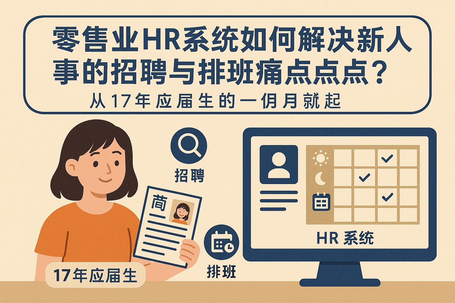 零售业HR系统如何解决新人事的招聘与排班痛点？从17年应届生的第一个月说起